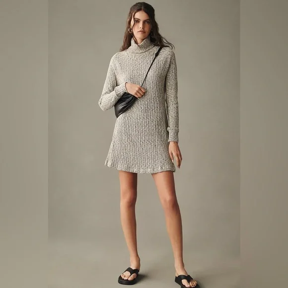 knee length dresses for ladies Long Sleeve Turtleneck Dress Mini main image 0